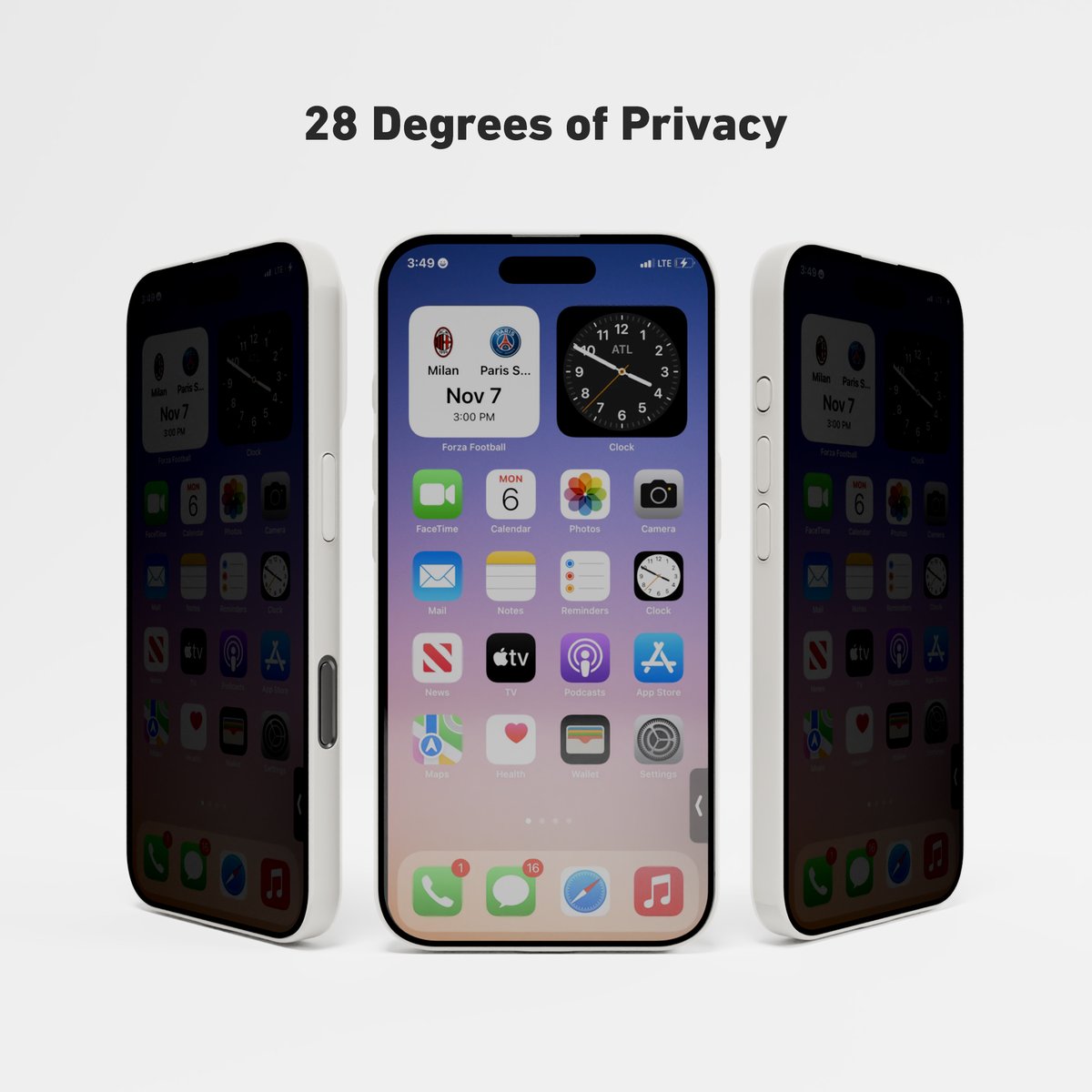 PeelHQ's tweet image. Get 28 degrees of privacy and an extra layer of defense against drops, cracks, and scratches. Preserve the look and feel of your phone&apos;s display with added privacy. 

#AppleAccessories #TechAccessories #SleekTech#AppleEcosystem #PrivacyScreen #PrivacyFilter
