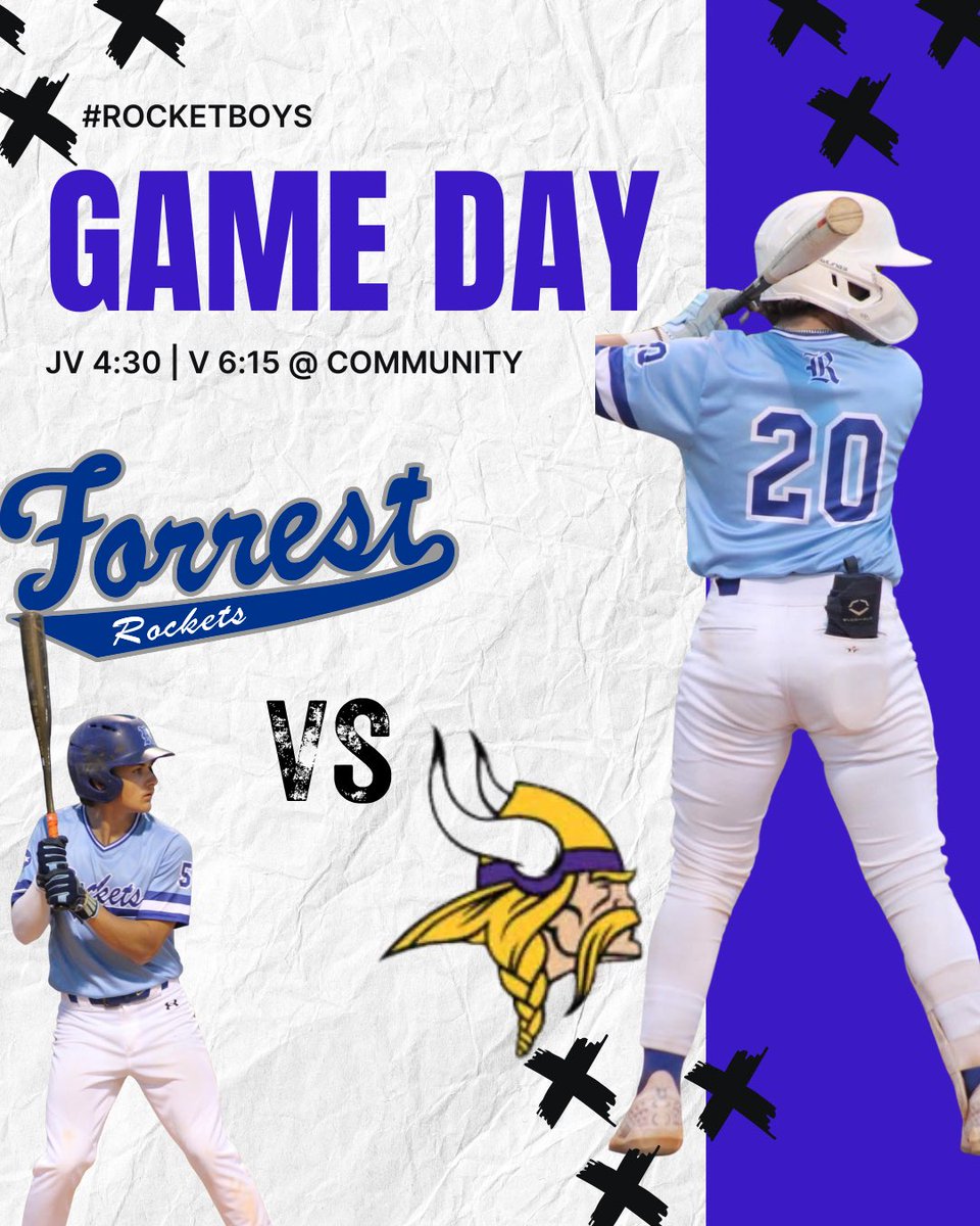 FHS_Rocket_Boys's tweet photo. Forrest Baseball (14-7, 4-0) travels to Unionville today to take on the Community Vikings in their third district series of the year.
JV at 4:30 pm.
Varsity at 6:15 pm.
Make the short drive over to Community tonight to come support the #RocketBoys !!!
#ForrestBaseball https://t.co/j19nUCK7OA