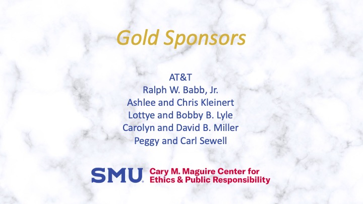 MaguireEthics's tweet image. We're honored to have you all here at @SMU's Armstrong Fieldhouse today. Thank you to our sponsors for supporting #SMUEthics!
