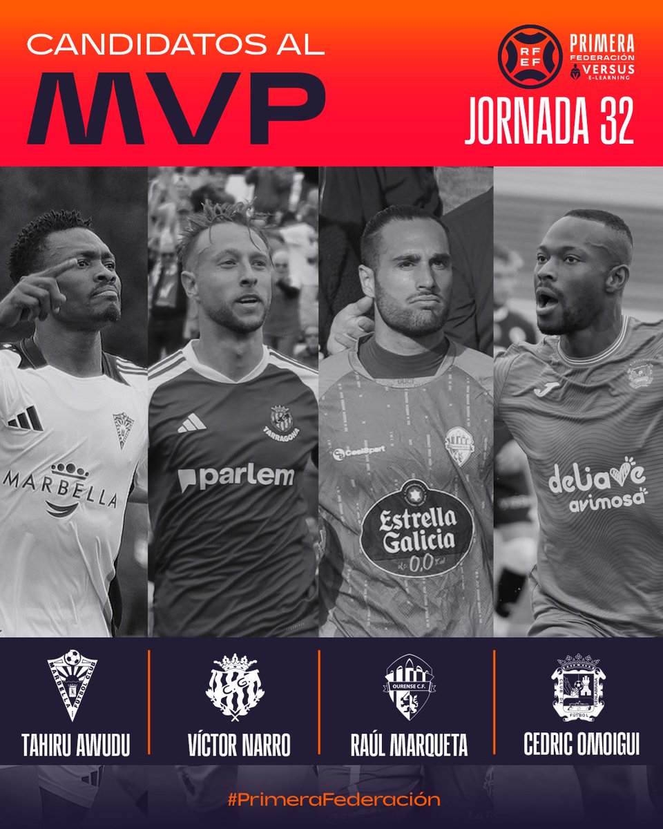 Primera Federación Versus e-Learning (@primera_rfef) on Twitter photo 🤔 ¿Quién ha sido el 𝗠𝗩𝗣 de la 𝗷𝗼𝗿𝗻𝗮𝗱𝗮 𝟯𝟮?
🫵 ¡𝗧𝗨𝗦 𝗩𝗢𝗧𝗢𝗦 𝗗𝗘𝗖𝗜𝗗𝗘𝗡! 🫵
🏅 By: <a href="/versuselearning/">Versus e-Learning Group</a>
#PrimeraFederación 🤔 ¿Quién ha sido el 𝗠𝗩𝗣 de la 𝗷𝗼𝗿𝗻𝗮𝗱𝗮 𝟯𝟮?
🫵 ¡𝗧𝗨𝗦 𝗩𝗢𝗧𝗢𝗦 𝗗𝗘𝗖𝗜𝗗𝗘𝗡! 🫵
🏅 By: <a href="/versuselearning/">Versus e-Learning Group</a>
#PrimeraFederación