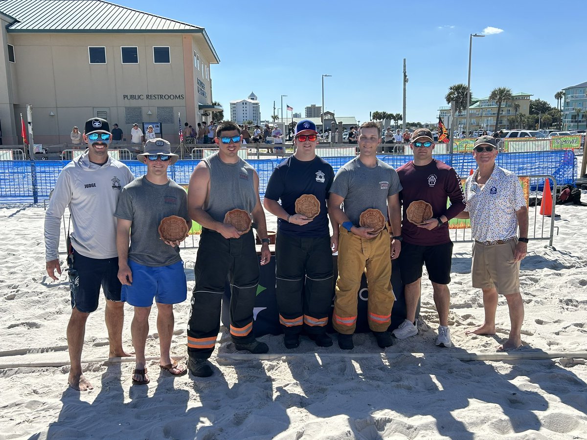 T_Town_Fire's tweet image. Congratulations to our TFR firefighters who competed in the Pensacola Beach Firefighter Challenge this past weekend! They placed 3rd out of 27 teams! Way to go guys!