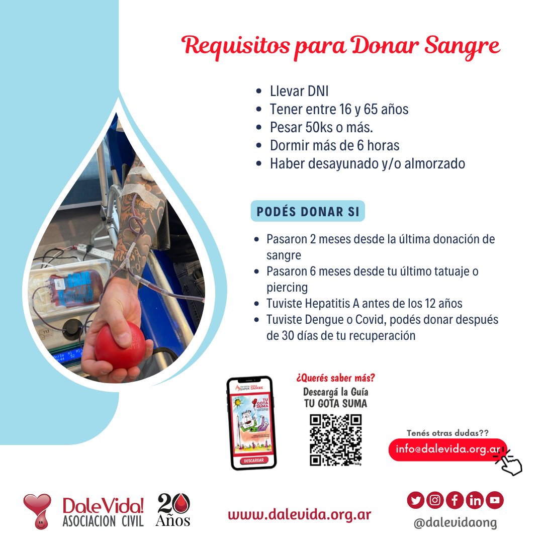📅 LUNES 28 de ABRIL de 09 a 13hs
🩸 CASA DE TIERRA DEL FUEGO | Sarmiento 731 - CABA <a href="/CasaTDF/">Casa TDF</a> 
Podés sacar tu turno 👉 dalevida.org.ar
ABIERTO A LA COMUNIDAD

TU GOTA SUMA ❤️

#TUGOTASUMA #dalevida #donantedesangre #donantevoluntario #REQUISITOSPARADONARSANGRE #donasangre