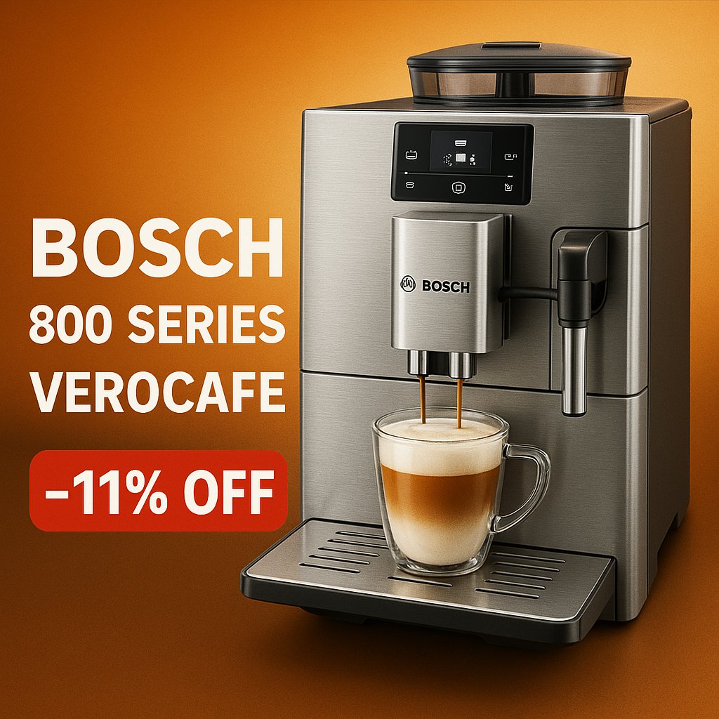 money2_burn's tweet image. Your perfect café at home! ☕ 36 coffee drinks, double cup magic, milk container, cup warmer — all in one Bosch VeroCafe 800 Series. Now 11% OFF! 🚀
moneytoburnblog.blogspot.com/2025/04/bosch-…

#BoschVeroCafe800 #EspressoLovers #SmartCoffeeMachine #HomeConnect #CoffeeWorld #CupWarmer #DoubleCup