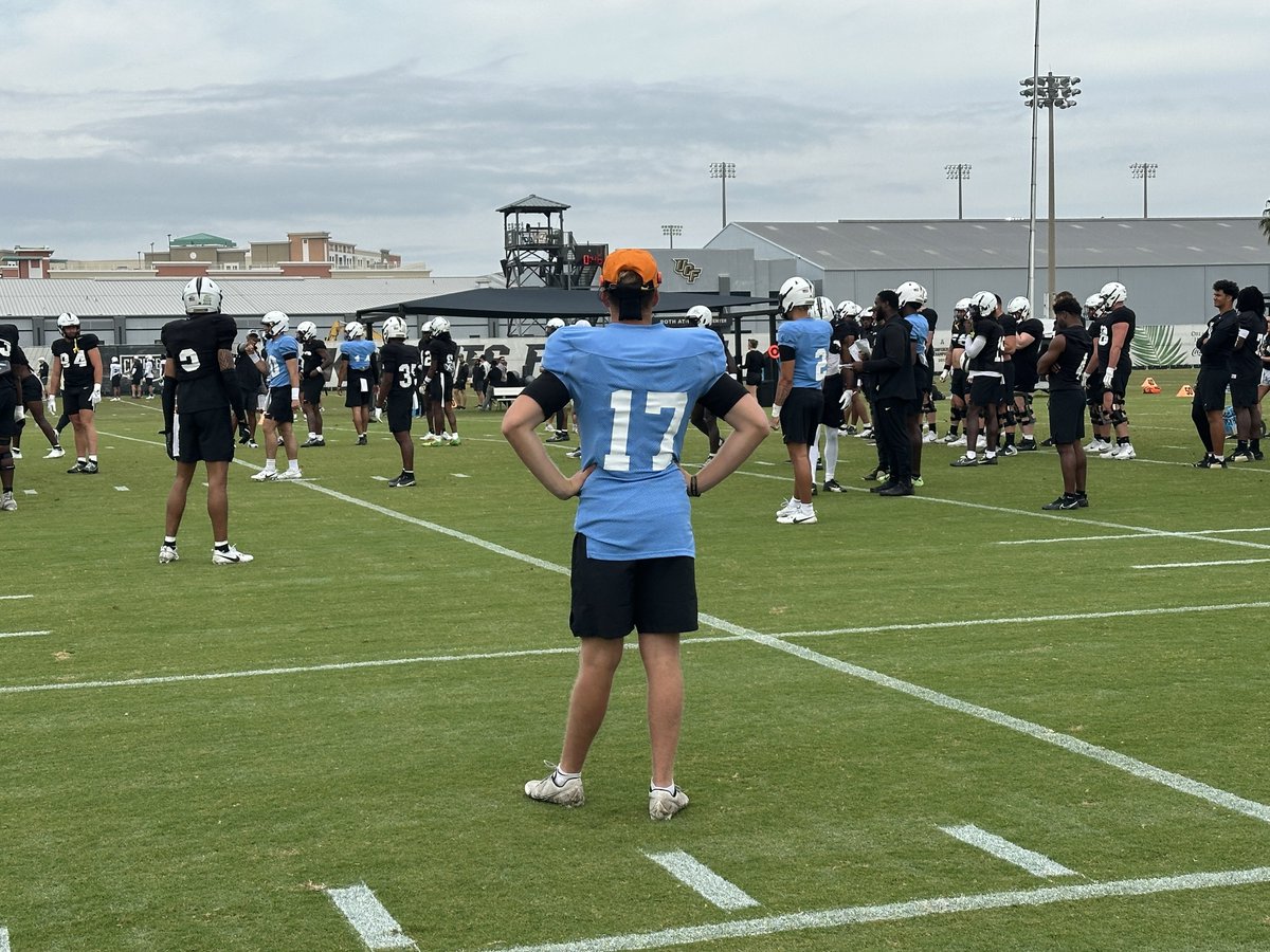 Knights247's tweet image. Brock Hansel - UCF
Arriving at UCF in 2022, Hansel has served as the team’s scout team QB and “vibes guy” ever since and is a beloved figure around the team.
