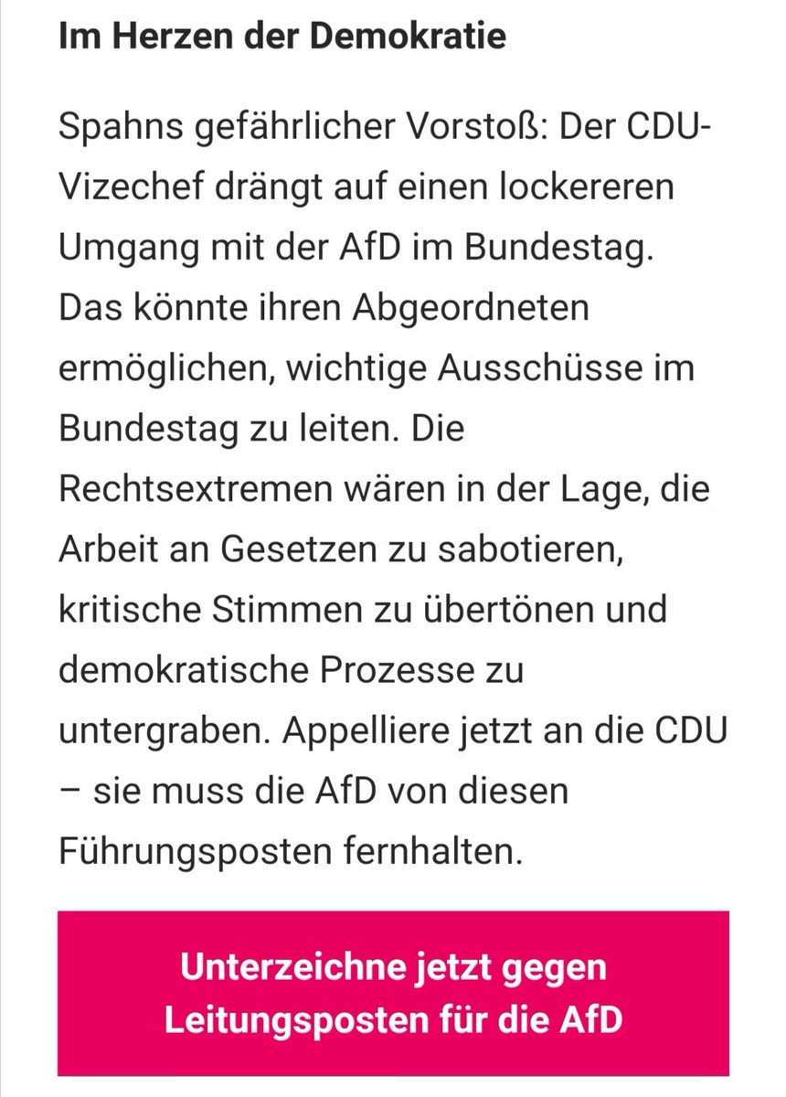 NatasShell's tweet image. Campact! mal wieder mit ihrer Hetze gegen Demokratie. Dunning-Kruger, at its best! xad
Bis jetzt sagen 329.799, dass sie nichts weiter als Neo-Faschisten sind, welche genau das machen, was sie der AfD unterstellen.
Blöd, dass sie in keinster Weise eurem Feindbild entsprechen!
