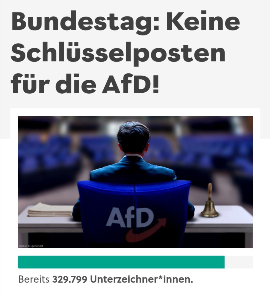 NatasShell's tweet image. Campact! mal wieder mit ihrer Hetze gegen Demokratie. Dunning-Kruger, at its best! xad
Bis jetzt sagen 329.799, dass sie nichts weiter als Neo-Faschisten sind, welche genau das machen, was sie der AfD unterstellen.
Blöd, dass sie in keinster Weise eurem Feindbild entsprechen!