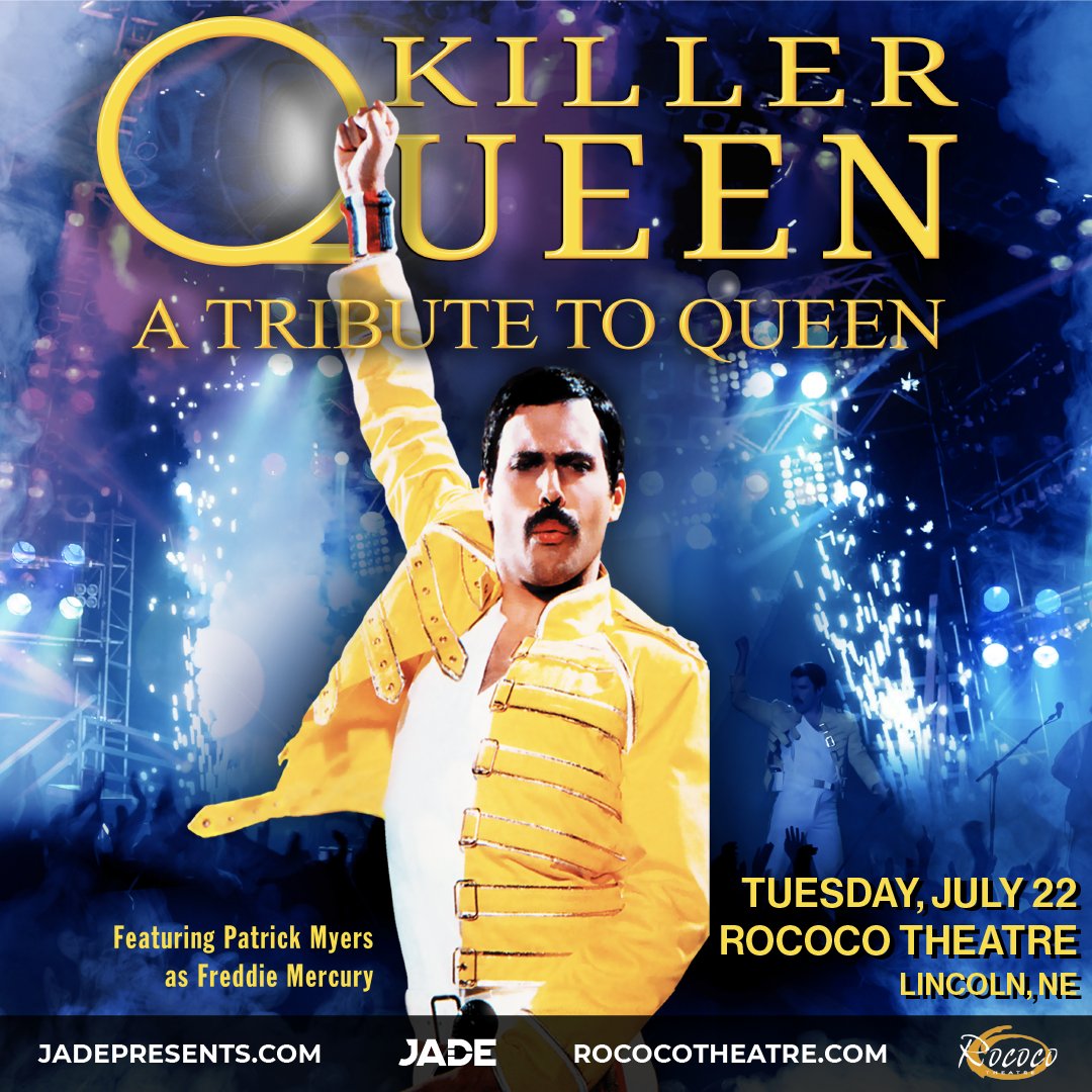 JUST ANNOUNCED: Killer Queen - A Tribute to Queen at the Rococo Theatre on Tuesday, July 22!
Tickets on sale this Friday, April 18 at 10 AM at rococotheatre.com