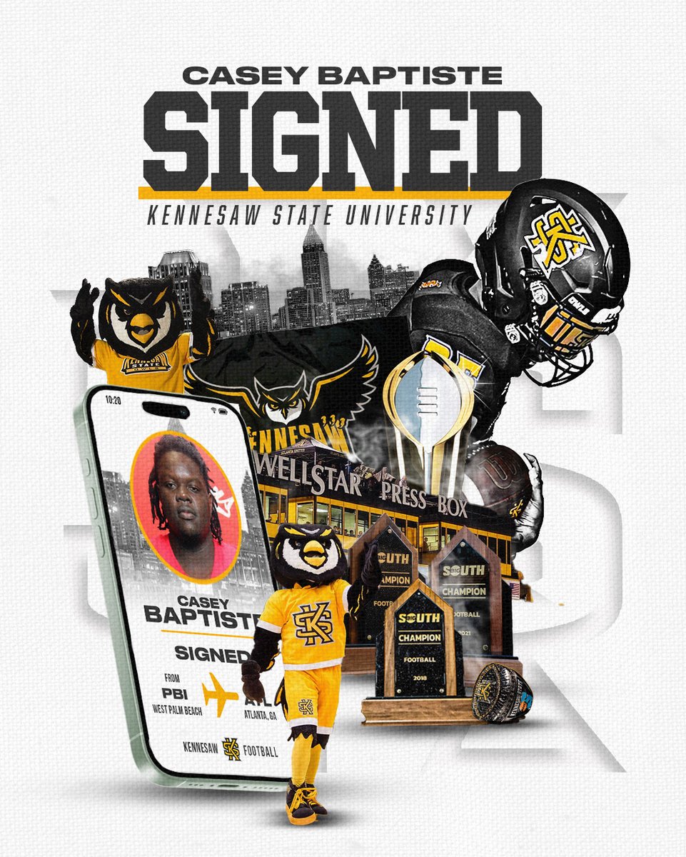 Kennesaw State Football (@kennesawstfb) on Twitter photo ๐๐๐ก๐๐ค๐ข๐ ๐ฉ๐ค ๐ฉ๐๐ ๐๐๐ฌ!
โช๏ธ<a href="/caseyjbaptiste/">Casey ๐ญ๐น</a>
โช๏ธOL
โช๏ธWest Palm Beach, FL
#SeeUs | #HootyHoo๐ฆ ๐๐๐ก๐๐ค๐ข๐ ๐ฉ๐ค ๐ฉ๐๐ ๐๐๐ฌ!
โช๏ธ<a href="/caseyjbaptiste/">Casey ๐ญ๐น</a>
โช๏ธOL
โช๏ธWest Palm Beach, FL
#SeeUs | #HootyHoo๐ฆ