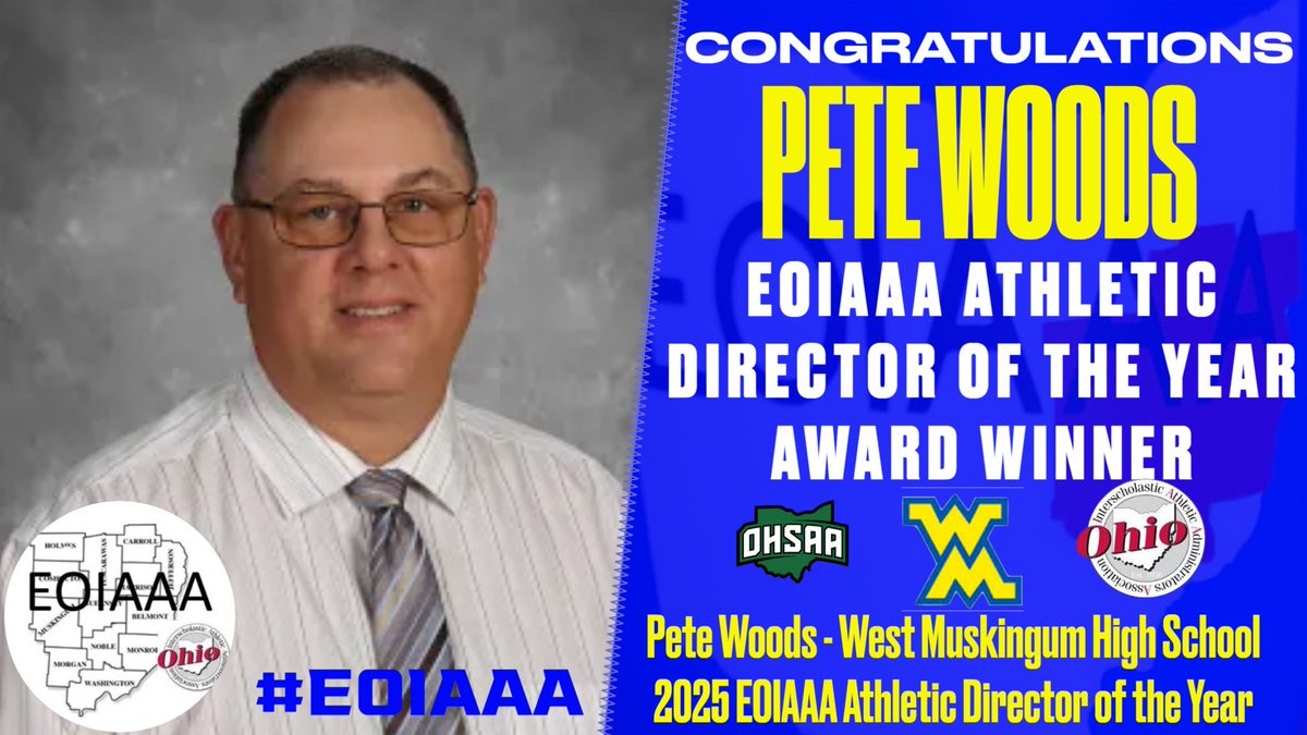 EOIAAA Athletic Director of the Year
Congrats Pete Woods