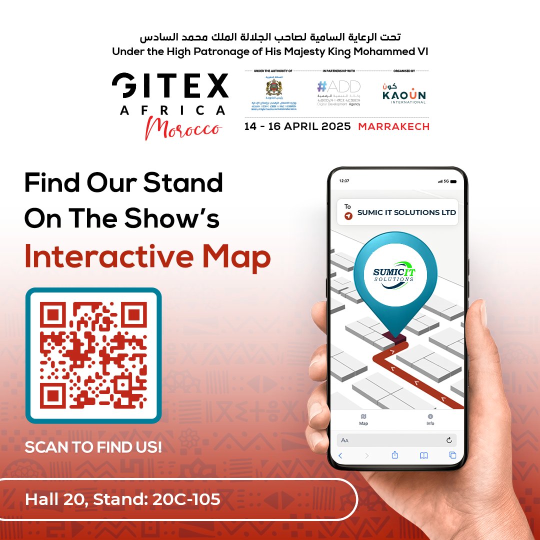 MrSumic's tweet image. #SumicAtGITEXAfrica 2025

Sumic IT Solutions Ltd ~ @SumicUg is exhibiting @GITEXAfrica 2025, the largest tech and startup event in Africa, driving the continent into the global digital economy. 

📍 Meet us in Marrakesh, Morocco 🇲🇦 

We specialize in ITES &amp;amp; BPO
#GITEXAFRICA