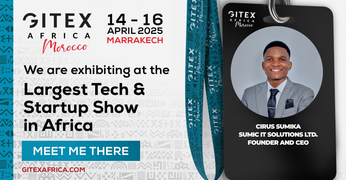 MrSumic's tweet image. #SumicAtGITEXAfrica 2025

Sumic IT Solutions Ltd ~ @SumicUg is exhibiting @GITEXAfrica 2025, the largest tech and startup event in Africa, driving the continent into the global digital economy. 

📍 Meet us in Marrakesh, Morocco 🇲🇦 

We specialize in ITES &amp;amp; BPO
#GITEXAFRICA