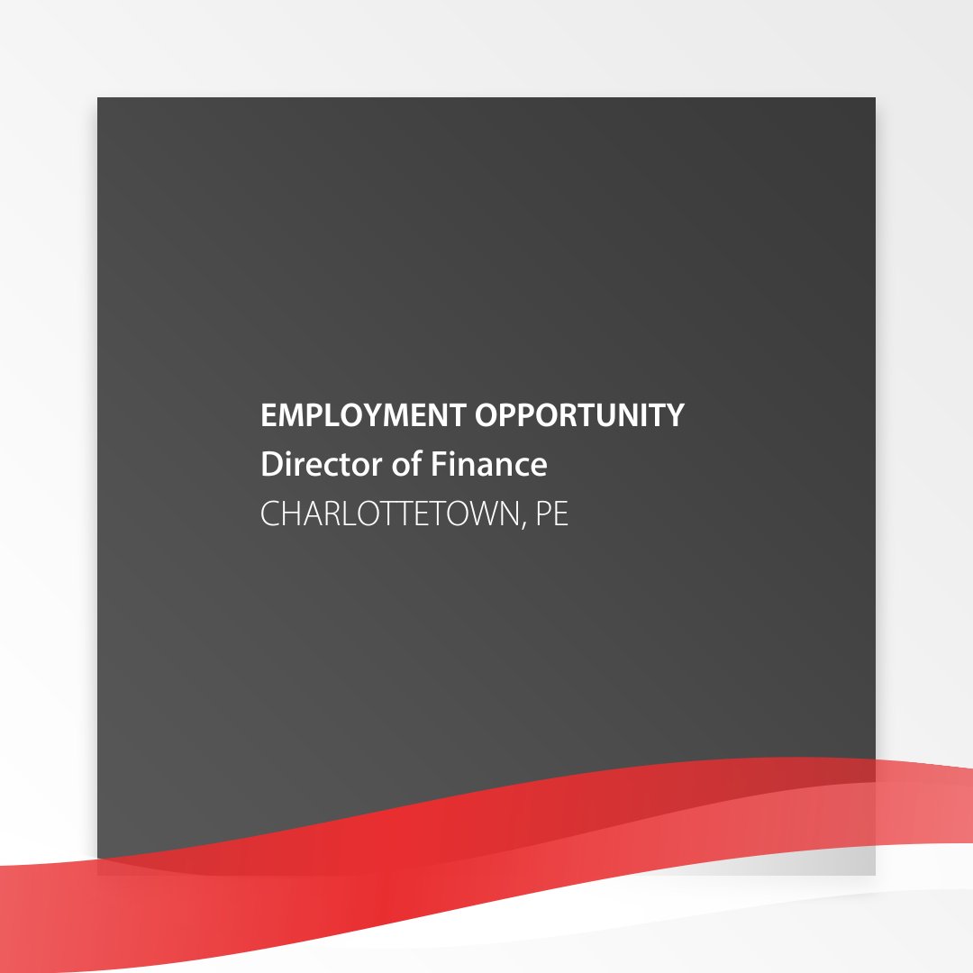 Our Charlottetown, PE office is hiring a Director of Finance. Check it out: ow.ly/aBRn50VAeSf