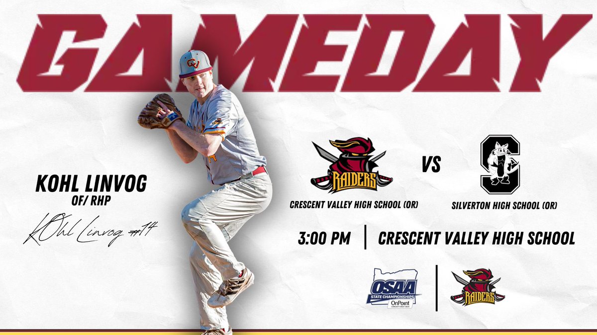 Crestent Valley Baseball (@cvhsbaseball25) on Twitter photo The Raiders Look To Bounce Back To Tie The Series Against The Silverton Foxes At Home. First Pitch Set For 3:00 PM
Starting Pitcher: <a href="/Jacobfritz24/">Jacob fritz</a>
-
-
#ClimbTheLadder The Raiders Look To Bounce Back To Tie The Series Against The Silverton Foxes At Home. First Pitch Set For 3:00 PM
Starting Pitcher: <a href="/Jacobfritz24/">Jacob fritz</a>
-
-
#ClimbTheLadder