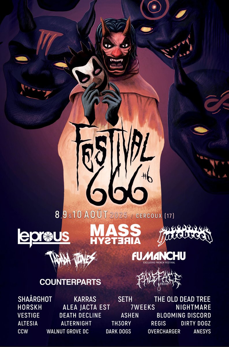 On sera le 9 Août au Festival 666 à Cercoux(17)
Billets sur festival666.com 
#7weeks #7weeksmusic #Festival2025 #heavyrock