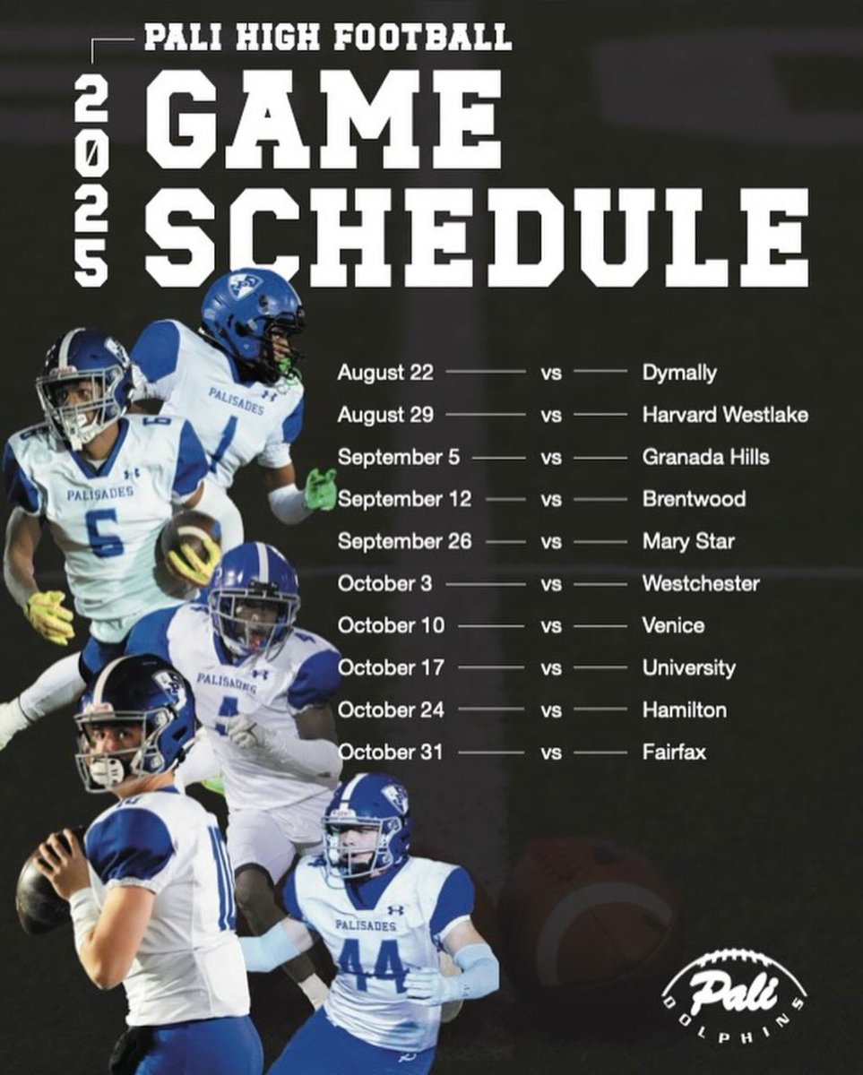 SCHEDULE RELEASE: Palisades High has released its 2025 football schedule. A Brentwood rematch and CIF champion, Mary Star matchup are a few notable matchups.