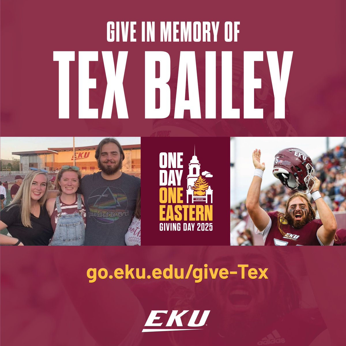 EKUalums's tweet image. Tex Bailey ’23 was beloved across campus. This Giving Day (April 23), his friends are raising $1,000 to name his favorite @ekulibraries booth in his memory.
💛 Give any amount: go.eku.edu/give-Tex
#GiveBigE #EKU