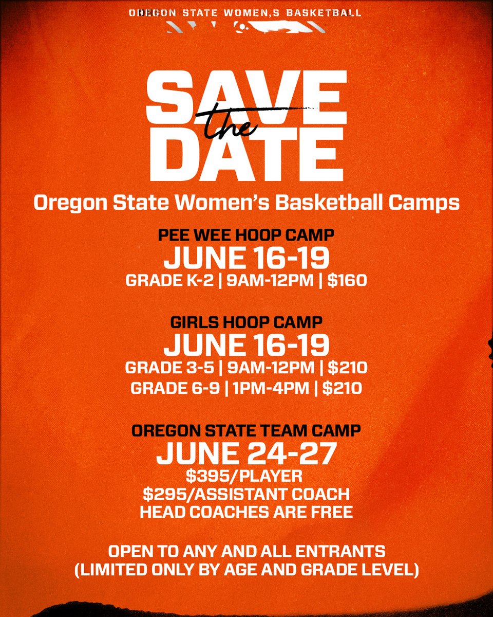 Camp Szn 🔜

Registration is open for our summer camps. Come learn from the champs at Gill Coliseum! 

🔗 osubeavers.com/wbbcamps