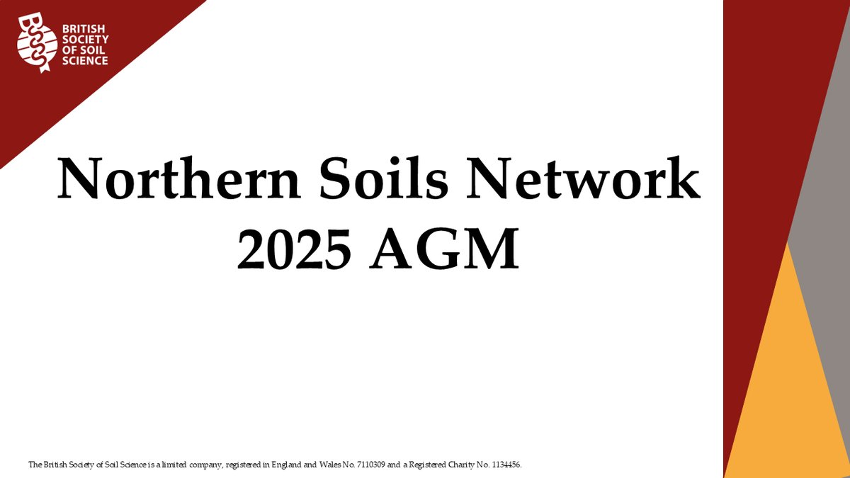 🔜 Northern Soils Network AGM - 28 April

The Northern Soils Network (NSN) is holding their Annual General Meeting and networking session on Monday 28 April from 12pm. This will be held online and is free to register for members &amp; non-members. <a href="/ECSoil_Sci/">BSSS Early Careers</a>

ow.ly/Wmq050VwFvr
