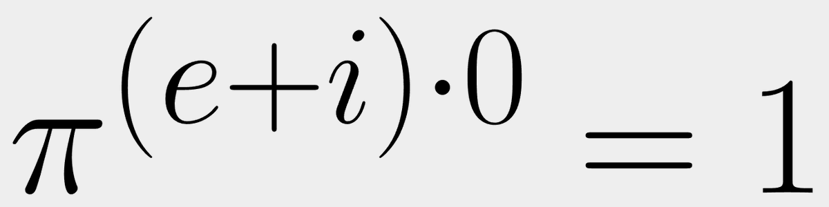 The least beautiful equation in mathematics.