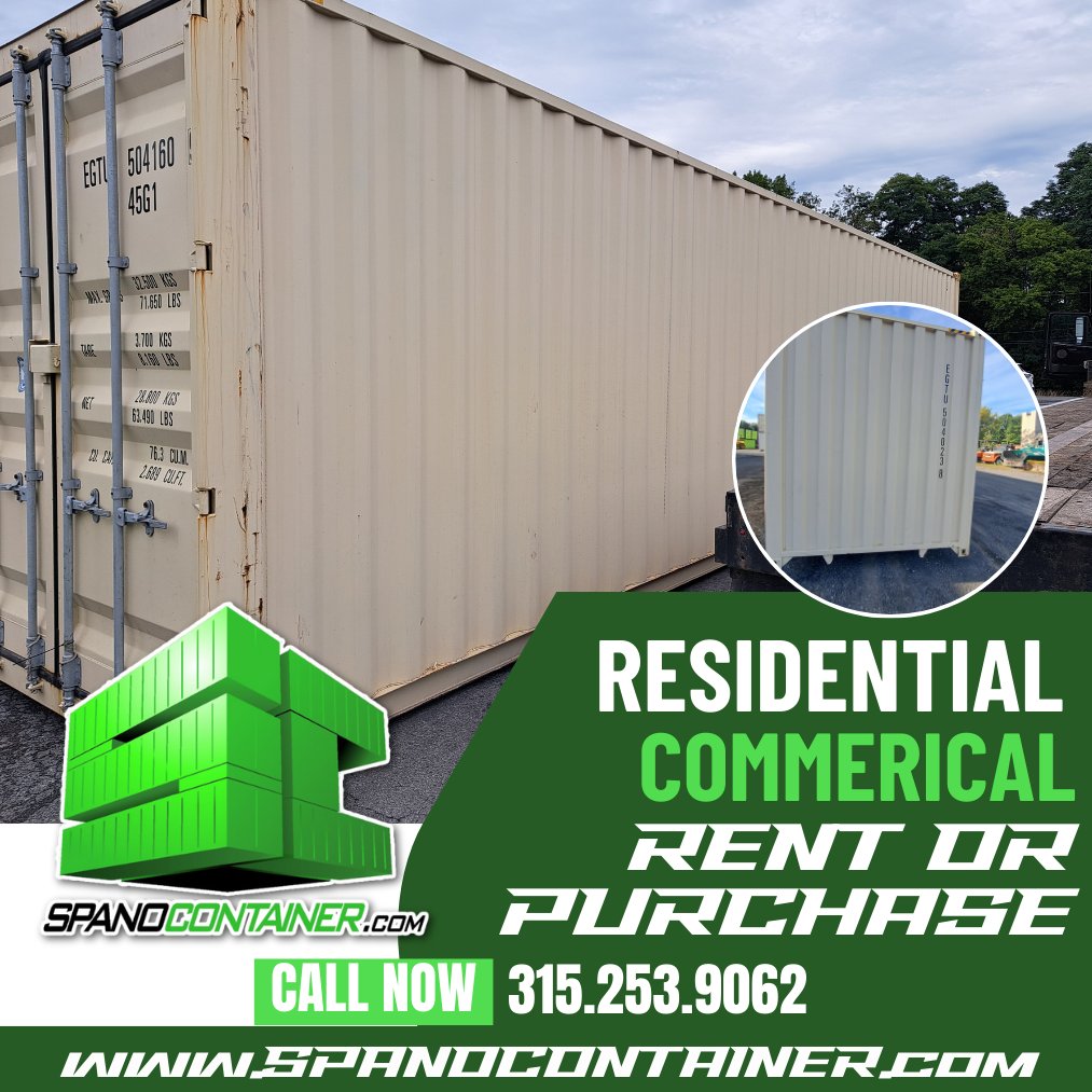 SpanoContainers's tweet image. Whether you&apos;re decluttering your home or expanding your business, Spano Container has the storage you need. Our durable containers are perfect for residential and commercial use. Rent for a short-term project or purchase for long-term storage.

#CentralNY

bit.ly/3yXNHvf