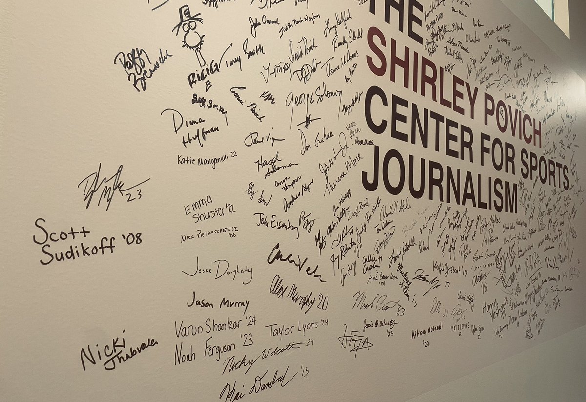 The Shirley Povich Center for Sports Journalism (@povichcenter) on Twitter photo Thanks to <a href="/NickiJhabvala/">Nicki Jhabvala</a> for speaking with <a href="/ProfBlackistone/">Kevin B. Blackistone</a>’s sports writing class about covering the Commanders beat for <a href="/PostSports/">Post Sports</a> — and thanks for signing our wall! Thanks to <a href="/NickiJhabvala/">Nicki Jhabvala</a> for speaking with <a href="/ProfBlackistone/">Kevin B. Blackistone</a>’s sports writing class about covering the Commanders beat for <a href="/PostSports/">Post Sports</a> — and thanks for signing our wall!
