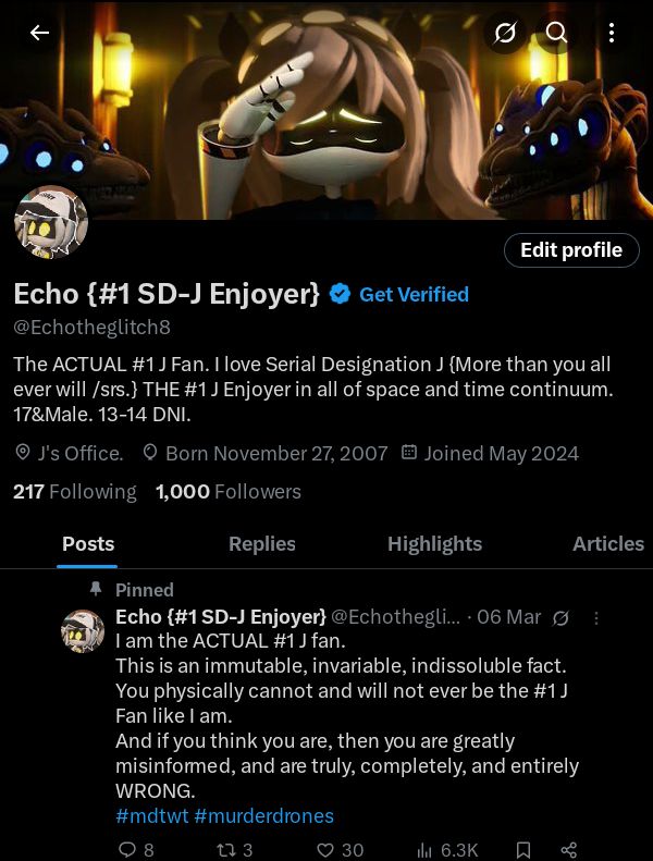 Echotheglitch8's tweet image. THANK YOU ALL SO MUCH FOR 1000, I FUCKING LOVE EACH AND EVERY SINGLE ONE OF YOU, I NEVER THOUGHT I'D EVER HIT 1000. I LOVE YOU ALL MY J'LINGS 💛💛
