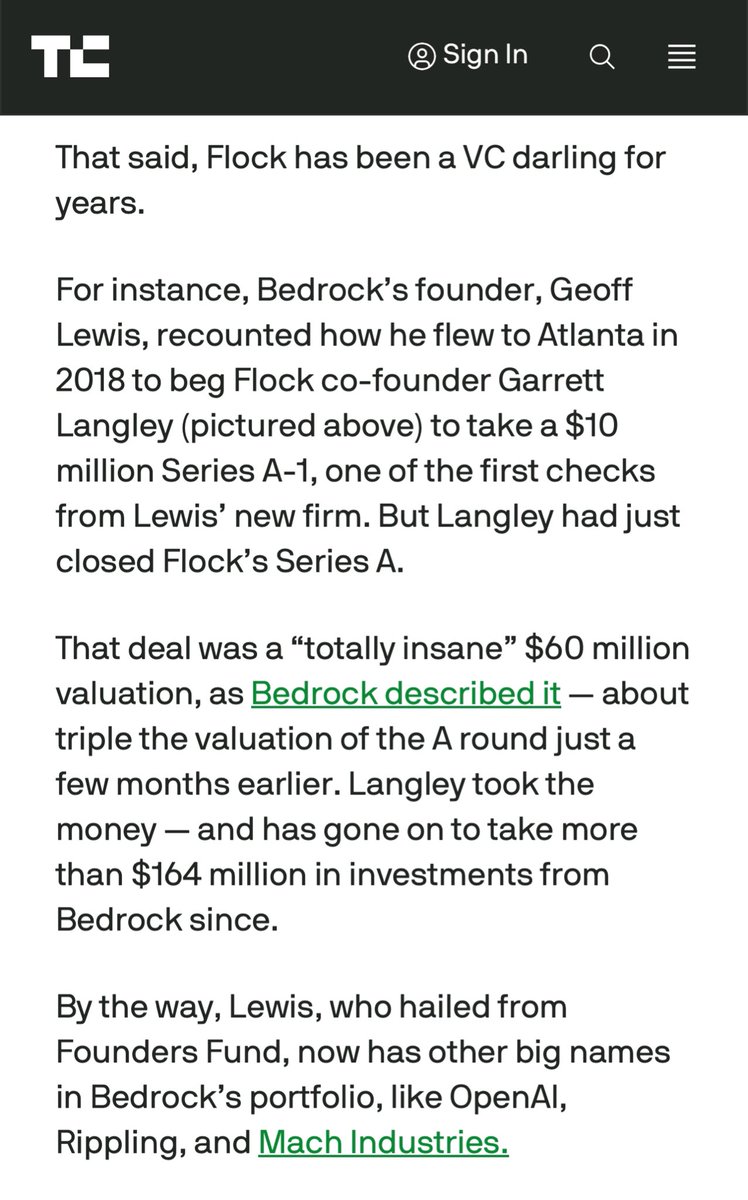 Only a small handful of entrepreneurs have the capacity to build mission-critical infrastructure that truly secures our collective societal future. <a href="/glangley/">Garrett Langley</a> and the team at <a href="/Flock_Safety/">Flock Safety</a> are amongst them.