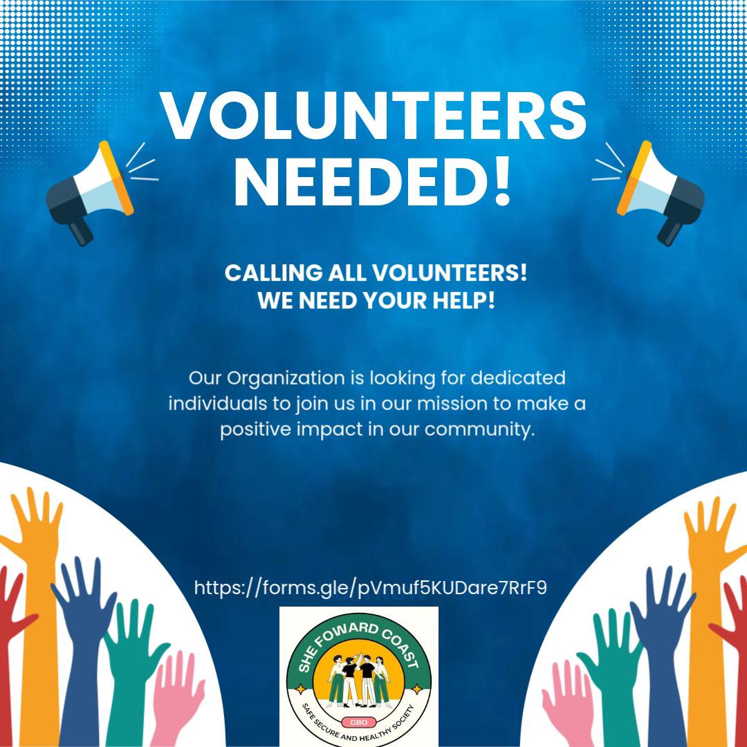 Join us as a volunteer and be part of a movement that empowers women and youth across Kenya. We are looking for individuals who care about:  
-Health &amp; Wellness
-Climate Action
- Democracy, Governance &amp; Civic education
Click the link apply.forms.gle/pVmuf5KUDare7R…