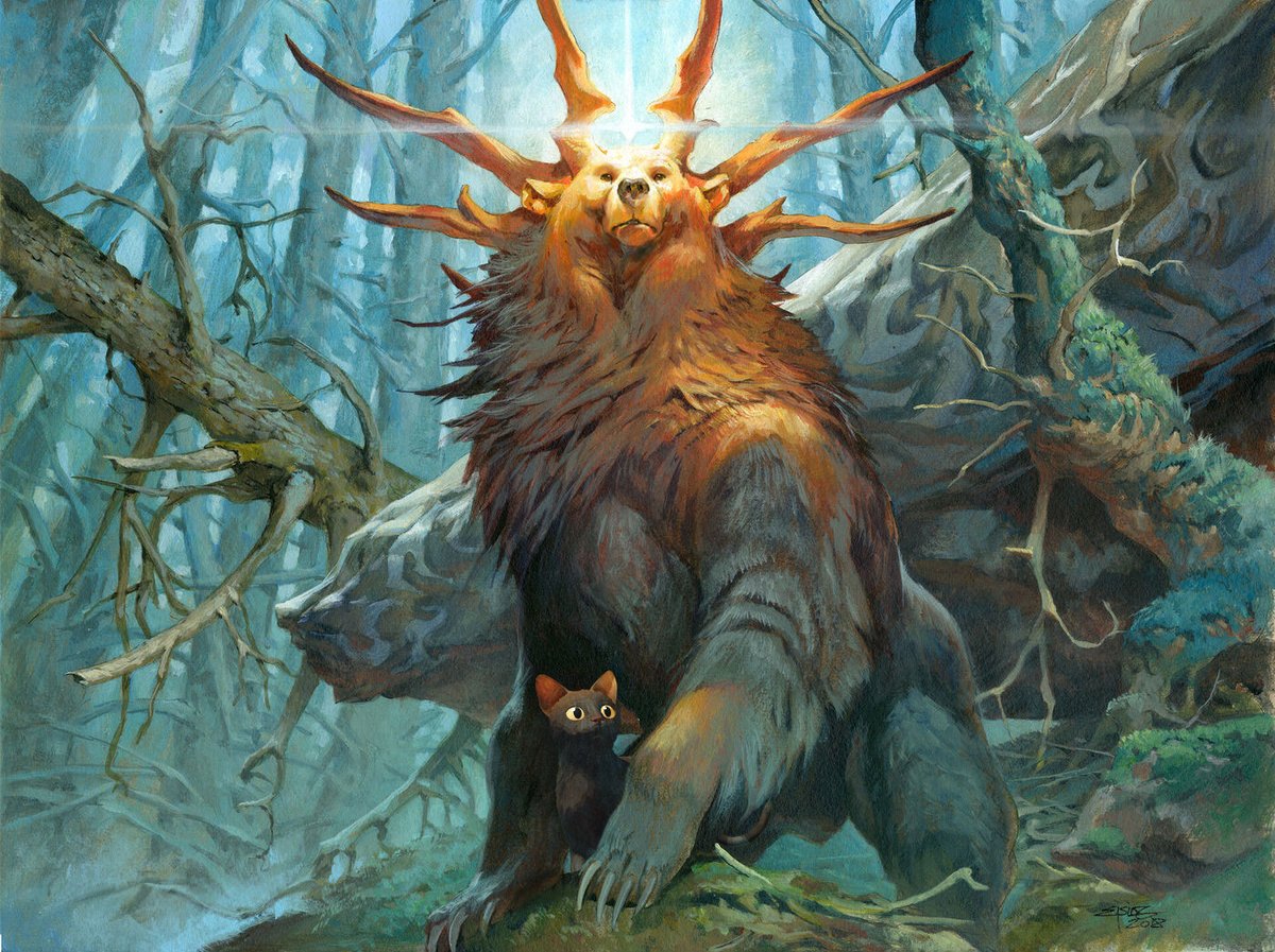 I Photoshop the Cat from Flow into a Magic card until I don't: Day 24