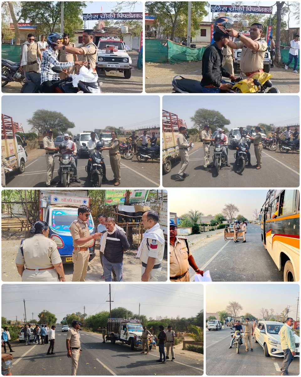 SP_AgarMalwa's tweet photo. "हेलमेट वितरण के साथ सख्त वाहन चेकिंग—आगर मालवा पुलिस का सड़क सुरक्षा अभियान जारी!"
01 से 15 अप्रैल तक विशेष अभियान के अंतर्गत नियम तोड़ने वालों पर सख्त कार्रवाई व ज़रूरतमंदों को हेलमेट वितरित कर जागरूकता का संदेश।
#RoadSafety #HelmetSaveLife #AgarMalwaPolice #TrafficAwareness https://t.co/vJkhXKUBKo