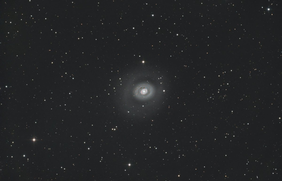 Une image de la galaxie M94 dans les Chiens de Chasse,elle se situe à environ 29 millions d'années lumière de nous et se distingue par un cœur particulièrement brillant et un joli halo externe.7heures de pose pour cette image.💫 #Astrophotography