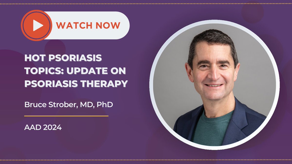 IpcPs's tweet image. 🔍 Curious about what’s next in #psoriasis treatment?

This update from #AAD2024 features #IPCPresident Dr. Bruce Strober discussing the latest therapies in the pipeline and what they mean for the future of patient care.
 
Watch now: psoriasiscouncil.org/resources/upda… 
 
#PsoriasisResearch