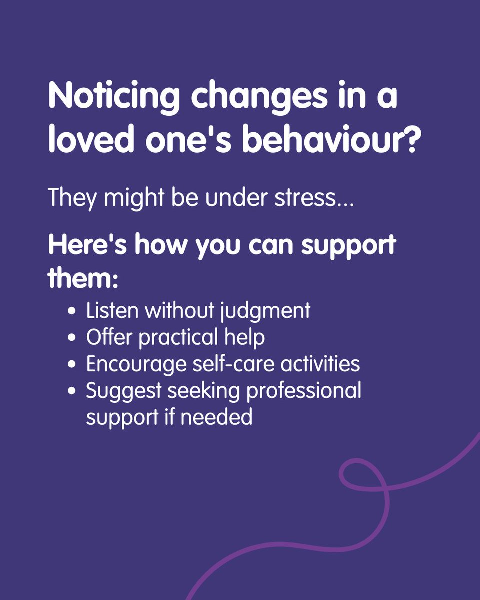This Stress Awareness Month, let's take a moment to recognise what the signs of stress might look like.

If stress is leading to thoughts of suicide, or you are concerned about a young person who might be, our HOPELINE247 advisers are here to support you. Call 0800 068 4141. 💜