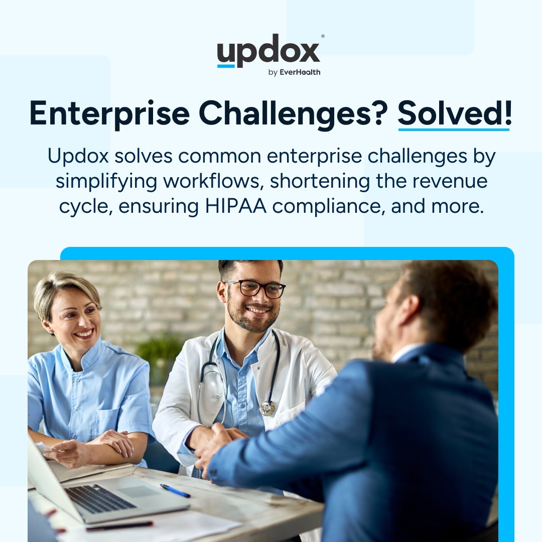 updox's tweet image. We can help even the largest enterprises increase efficiency, boost revenue &amp;amp; scale operations effectively! Updox is able to centralize communication &amp;amp; patient engagement for enterprises with 100+ providers. Discover how Updox can help your health system: ow.ly/T5eq50VpVEW