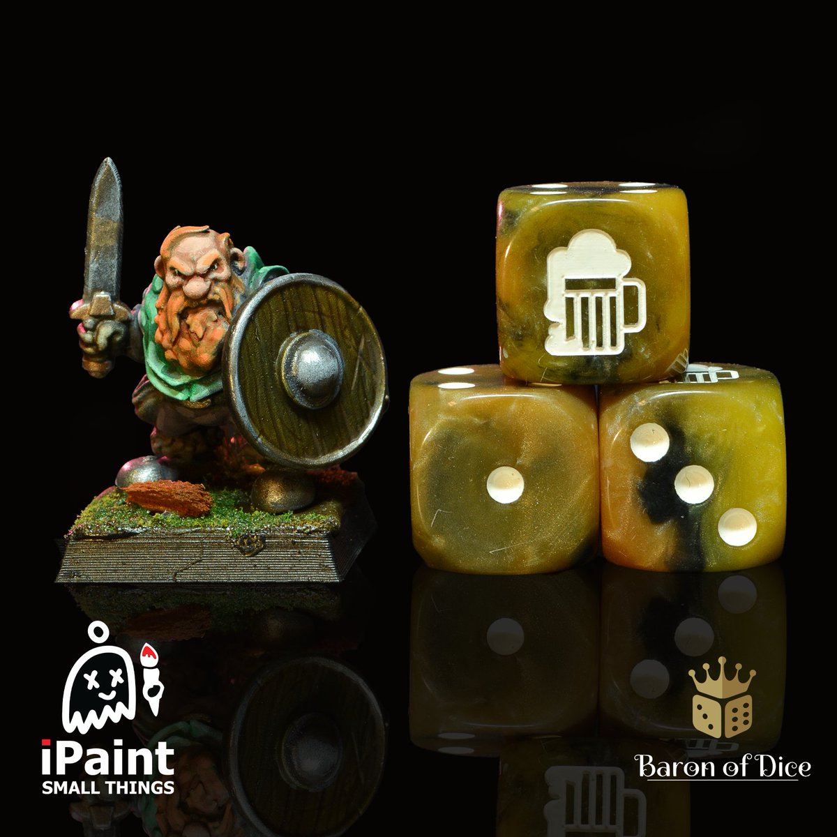 Baron Of Dice (@baronofdice) on Twitter photo Small in stature but with a tall pint of ale by their side, we all know dwarves are capable of great things! 
Thank you to our friends @ipaintsmallthings for the fantastic photo and work. Small in stature but with a tall pint of ale by their side, we all know dwarves are capable of great things! 
Thank you to our friends @ipaintsmallthings for the fantastic photo and work.