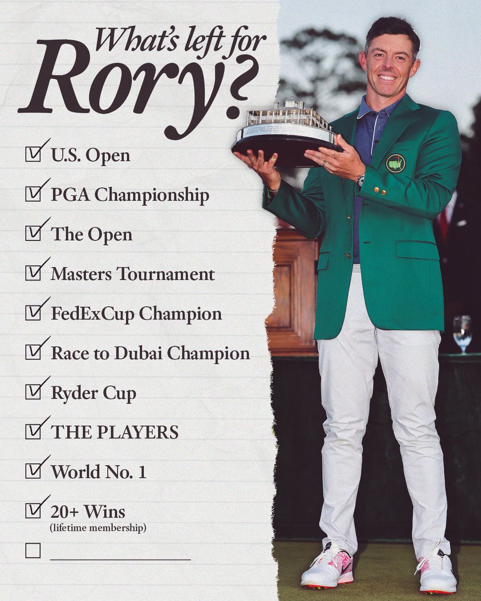 Another box checked ☑️

What's next for <a href="/McIlroyRory/">Rory McIlroy</a>?