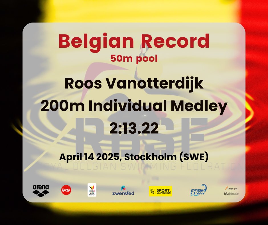 🇧🇪 BELGIAN RECORD 🇧🇪

Roos Vanotterdijk just broke the Belgian record in the 200m individual medley during the Swim Open in Stockholm, Sweden with an incredible time of 2:13.22!

She takes down the previous record of 2:13.68 set by Fanny Lecluyse all the way back in 2011!
