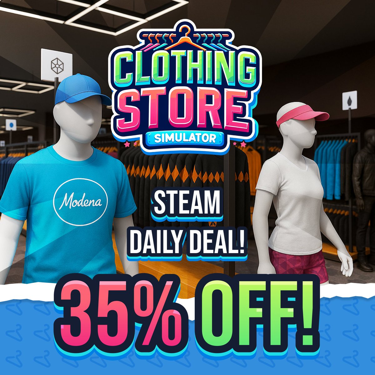 🔥 We’re HOT on Steam!

Clothing Store Simulator is now a Daily Deal — handpicked &amp; supported by Steam! 💥

🛍️ 35% OFF
⏳ For 1 week
🎯 Trending &amp; loved by players!

If you are not a manager by now, time to be a clothing manager!

Steam Link:

store.steampowered.com/app/2923390/Cl…

#manager