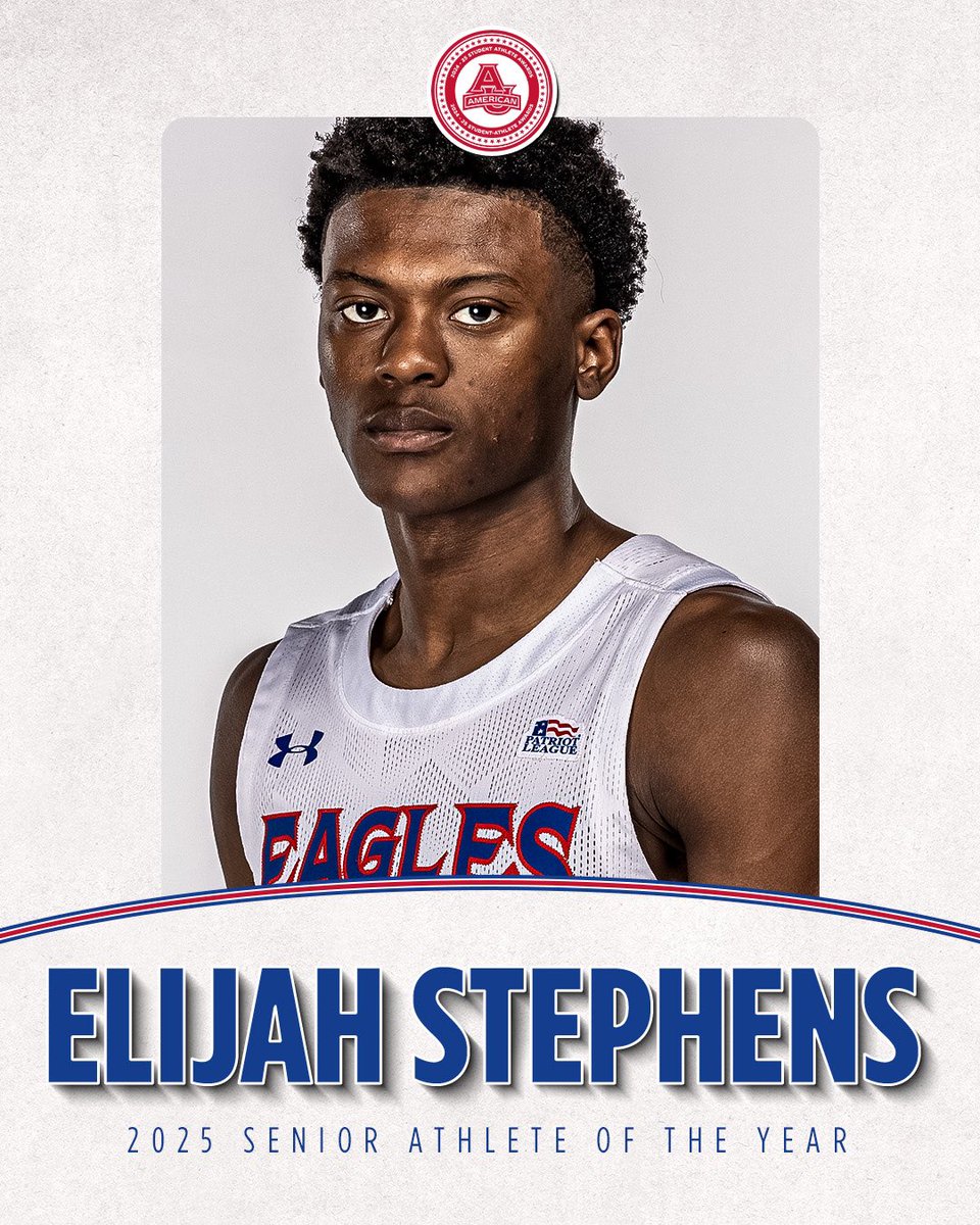 American U. Men's Basketball (@au_mbasketball) on Twitter photo The Senior Athlete of the Year from a menβs sport, our very own Elijah Stephens! π The Senior Athlete of the Year from a menβs sport, our very own Elijah Stephens! π