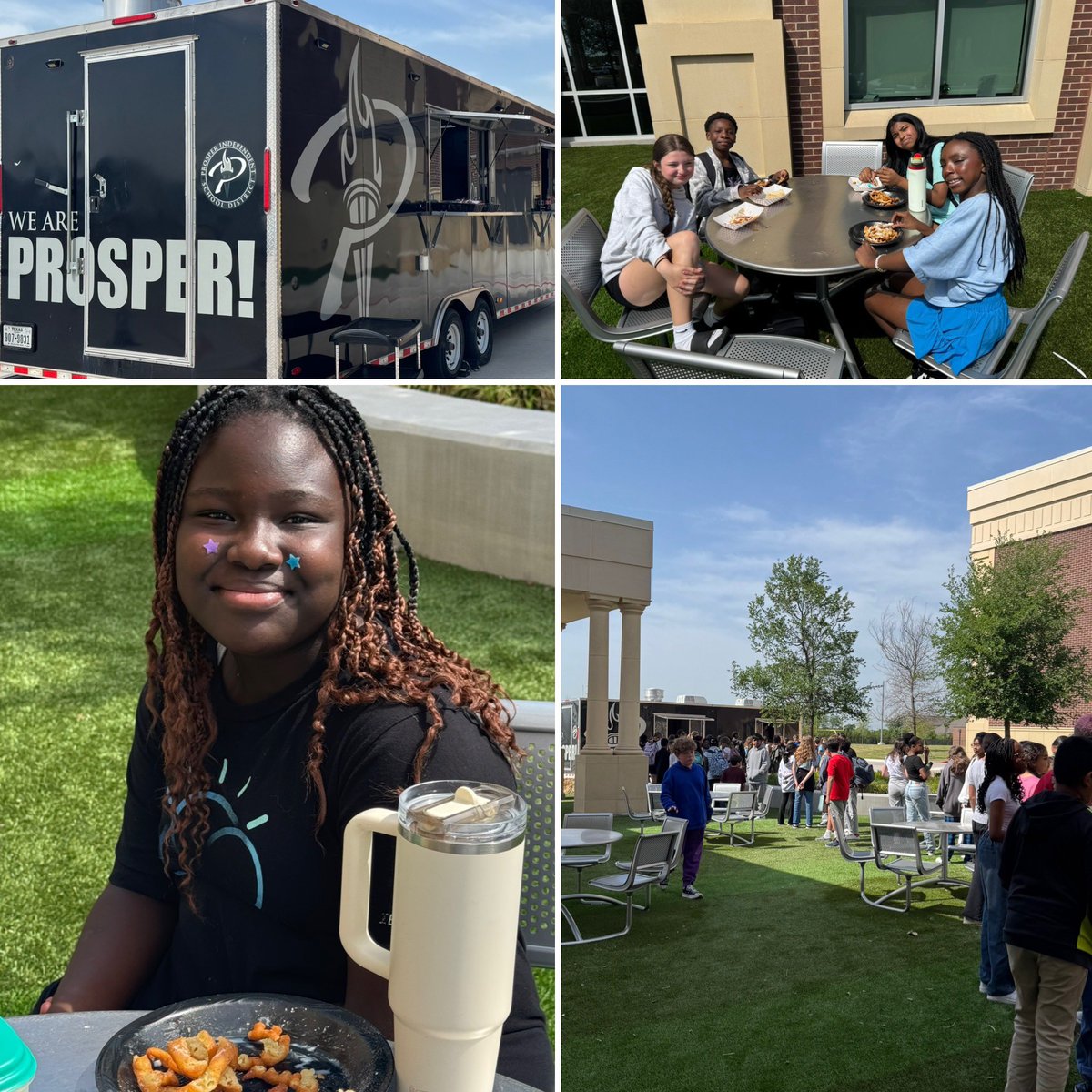 Beautiful weather and good eats—what more could you want? A food truck visited us at Jones today! The kids came and enjoyed the sunshine and some delicious bites! #ProsperProud
