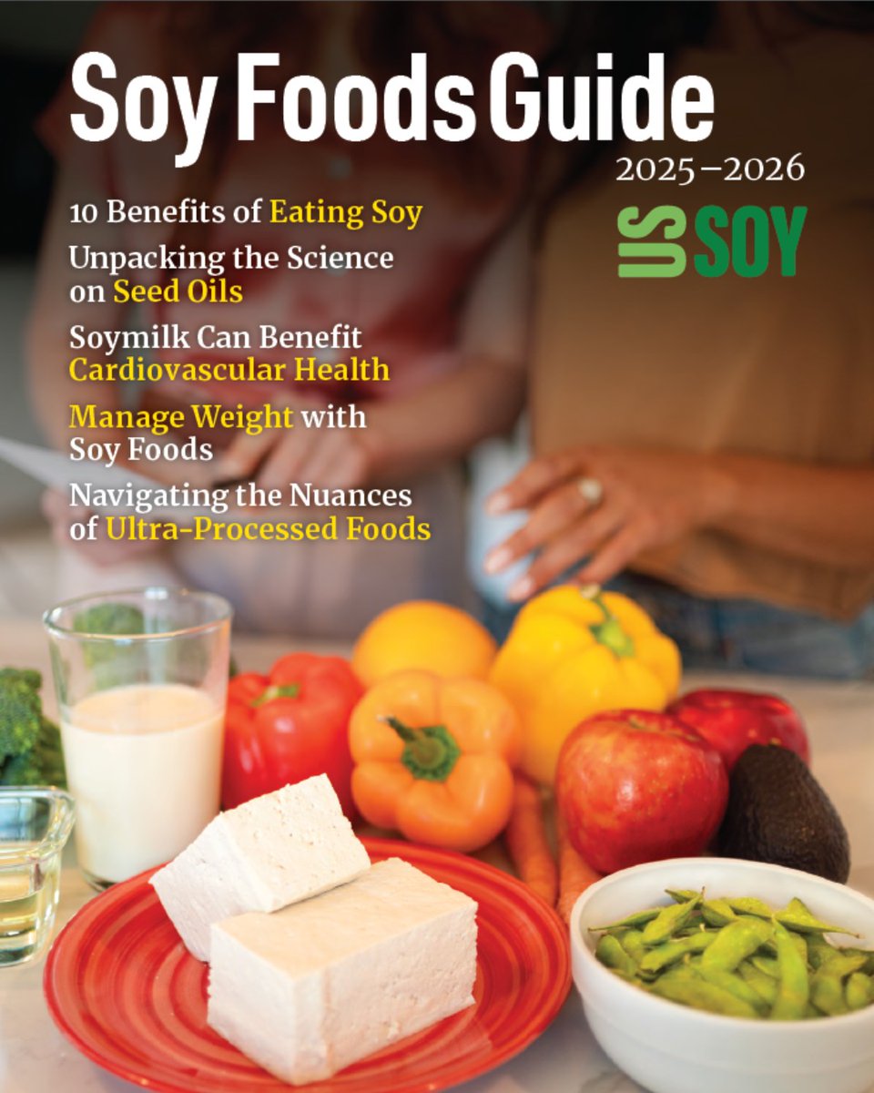 Soy_Nutrition's tweet photo. This Soy Foods Month, enhance your soy knowledge by diving into the Soy Foods Guide. Download it now to explore delicious recipes, the latest soy research, and other exciting insights into the world of soy! π± https://t.co/yEwp8p0Aqn
#soyfoodsmonth #soyfoodsguide #SNIGlobal #USSoy