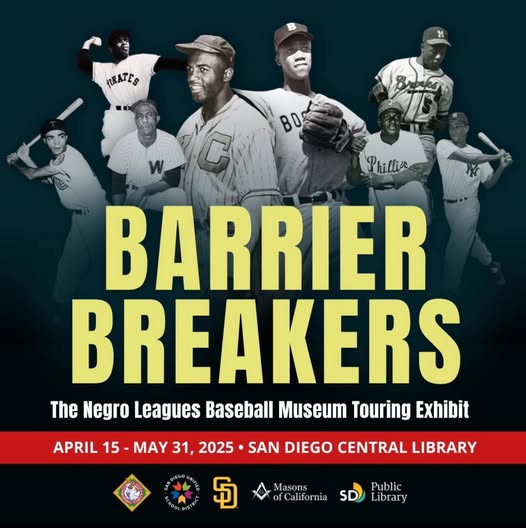 The Negro Leagues Baseball Museum touring exhibit Barrier Breakers is coming to the (<a href="/gomuseums/">SD Museum Council</a>) San Diego Central Library!

Celebrate the trailblazing African American and Latin players who broke baseball’s color line—from legends like Jackie Robinson to local hero Johnny