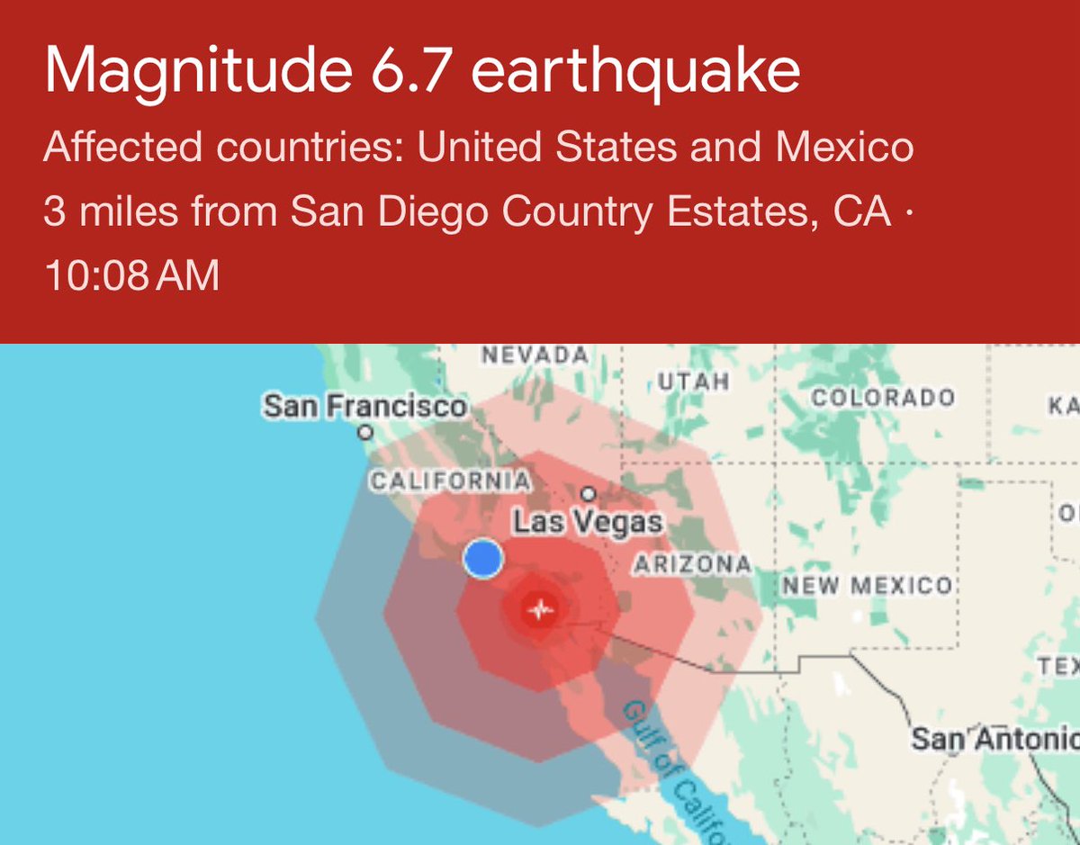 NewsSourceLA's tweet image. Preliminary upgrade two a 6.7.  #earthquake