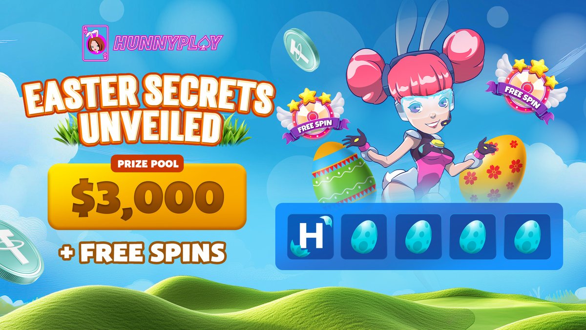 🐣Unlock the Magic this Easter!🐣

Join the Easter Secrets Unveiled for a chance to win a share of our $3,000 prize pool plus exciting free spins! 
1st code is out! Guess 2rd code 
100FS - Pick 3 winners
♥️+🔁+Tag 3 friends + #EasterSecrets
Check Details: hunnyplay.io/promotions/eas…