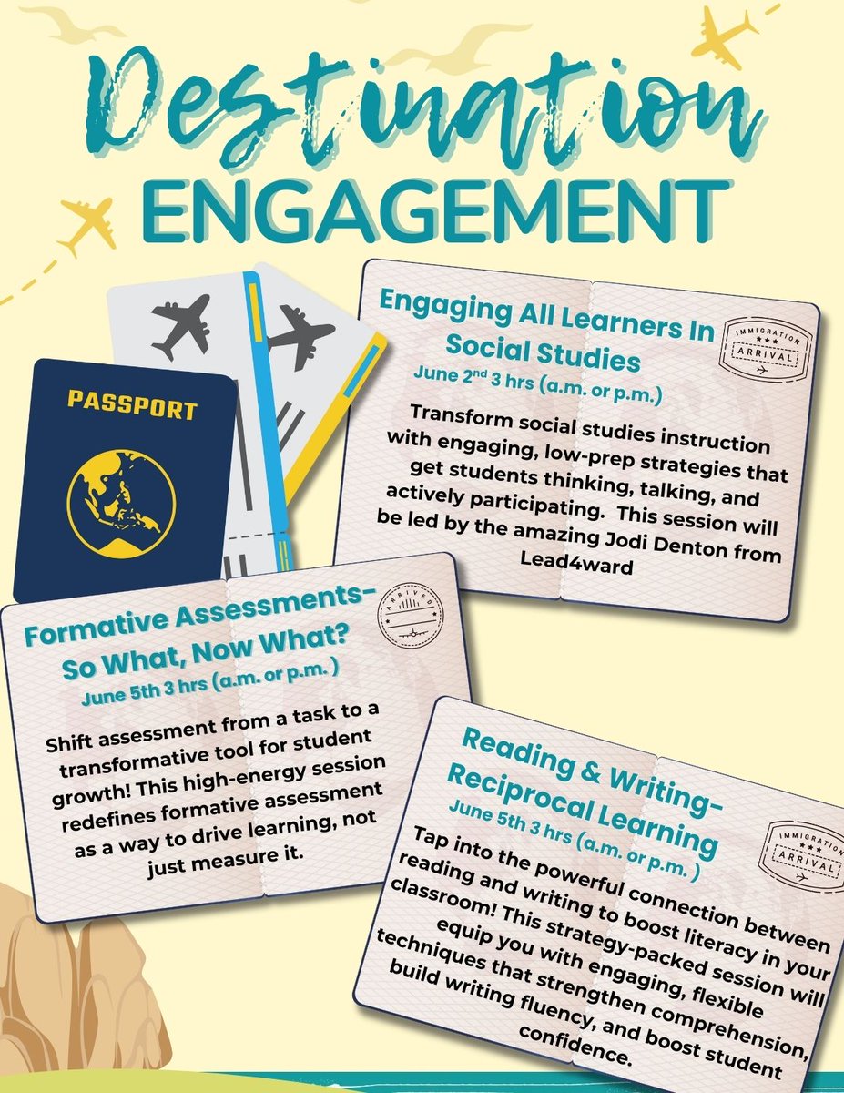 humble_SocSt's tweet photo. 🛂Passports ready?  3 amazing destination options--We will be welcoming the amazing @JDloveshistory from @lead4ward and @s3strategies 🧳Pack your bags!  🎫"Tickets go on sale" April 28th! 🎫
@HumbleISD 
@HumbleISD_PL 
#DestinatioinEngagment
#Path2Inquiry https://t.co/BczffrMtaZ