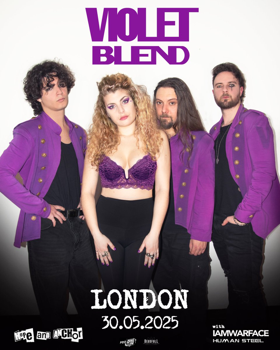 Violet Blend (@violetblend) on Twitter photo || LONDON - Friday 30th May at <a href="/TheHopeLiveN1/">Hope and Anchor Live</a> 🇬🇧
We can't wait to be back in the UK and hit the stage with <a href="/IAMWARFACE/">I A M W A R F A C E</a> and Human Steel 💜
🎫 Tickets: wegottickets.com/event/653314/
📍 Event: fb.me/e/bWdW79rCl ||
.
#violetblend #london #hopeandanchor #islington || LONDON - Friday 30th May at <a href="/TheHopeLiveN1/">Hope and Anchor Live</a> 🇬🇧
We can't wait to be back in the UK and hit the stage with <a href="/IAMWARFACE/">I A M W A R F A C E</a> and Human Steel 💜
🎫 Tickets: wegottickets.com/event/653314/
📍 Event: fb.me/e/bWdW79rCl ||
.
#violetblend #london #hopeandanchor #islington
