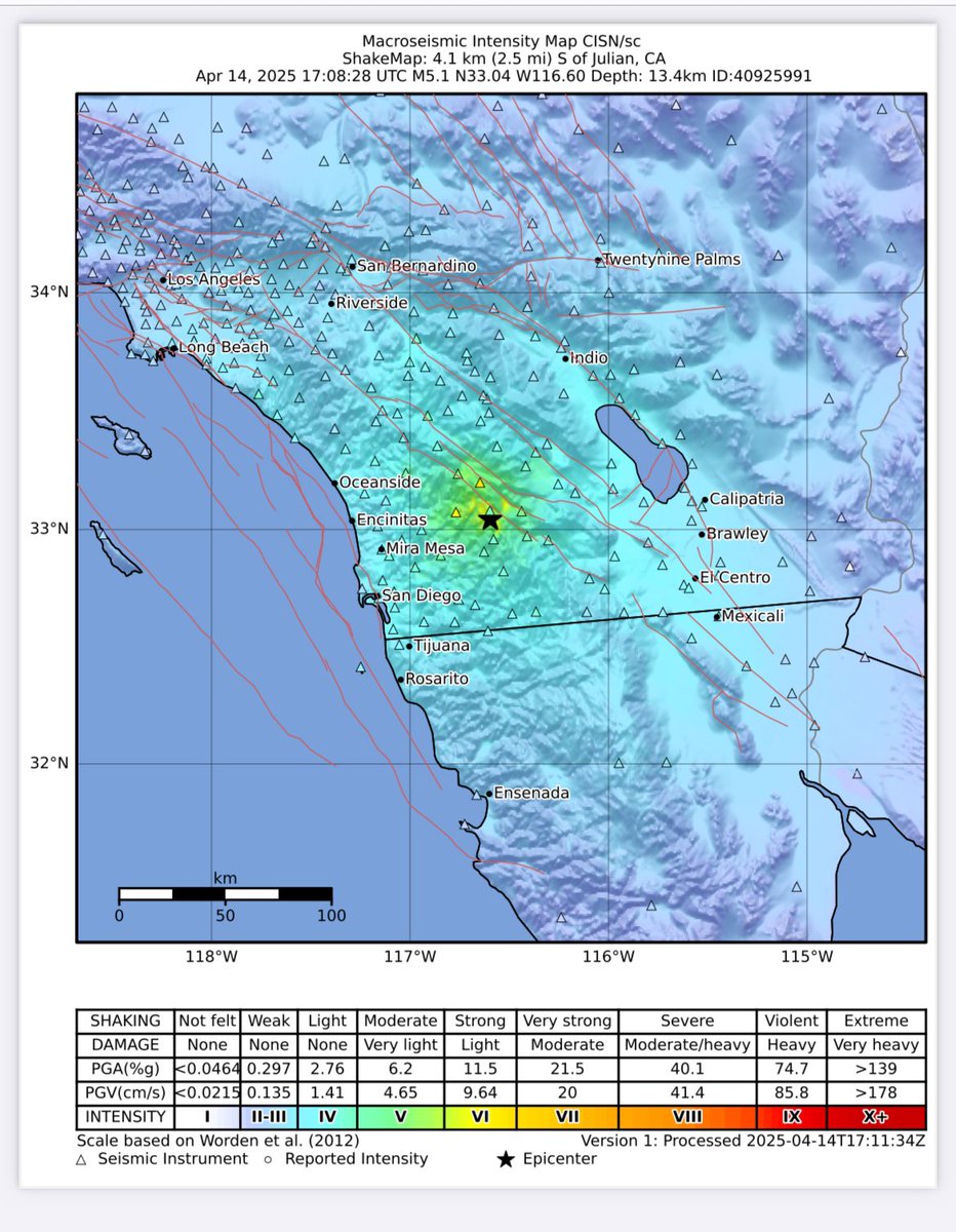 USGS ShakeAlert (@usgs_shakealert) on Twitter photo Good morning Southern California! Did you feel the magnitude 5.2 quake about 2.5 miles south of Julian at 10:08 am? The #ShakeAlert system was activated. See: earthquake.usgs.gov/earthquakes/ev… <a href="/Cal_OES/">California Governor's Office of Emergency Services</a> <a href="/CAGeoSurvey/">California Geological Survey</a> <a href="/USGS_Quakes/">USGS Earthquakes</a> Good morning Southern California! Did you feel the magnitude 5.2 quake about 2.5 miles south of Julian at 10:08 am? The #ShakeAlert system was activated. See: earthquake.usgs.gov/earthquakes/ev… <a href="/Cal_OES/">California Governor's Office of Emergency Services</a> <a href="/CAGeoSurvey/">California Geological Survey</a> <a href="/USGS_Quakes/">USGS Earthquakes</a>
