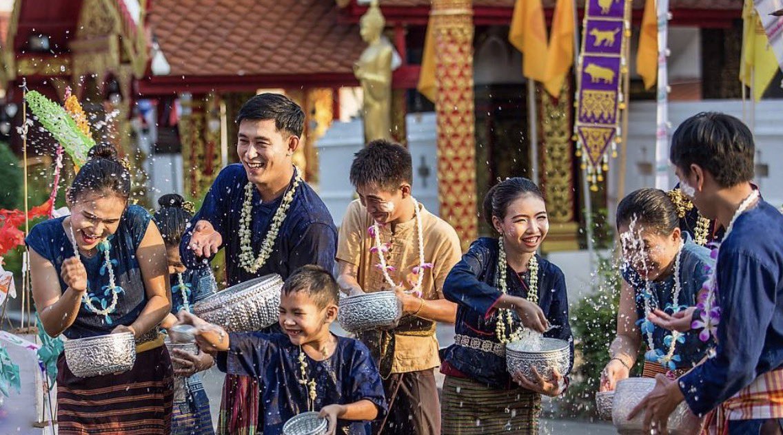 Songkran, the Thai New Year, is celebrated Apr 13–15 with water-splashing festivities across Thailand, Laos &amp; more. It’s a joyful tradition of renewal, blessings &amp; dragon boat races. Splashing water = good luck—so bring a bucket &amp; waterproof your phone!

#Songkran #ThaiNewYear