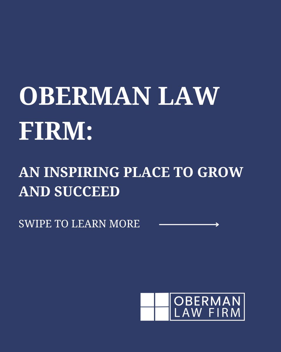 ObermanLaw's tweet image. Contact us today at info@obermanlaw.com

#obermanlawfirm  #dynamicworkplace #professionalgrowth #legalprofessionals #legalcareer