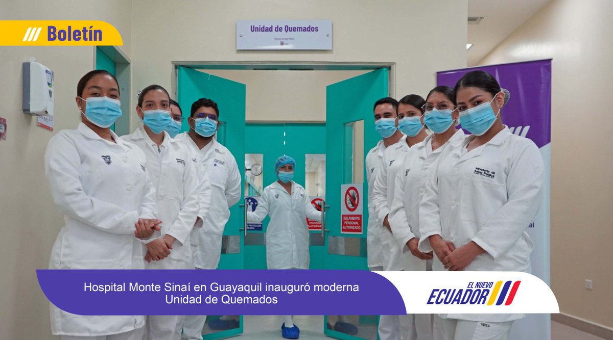 Salud_Ec's tweet photo. 📝#BOLETÍN | Con una inversión de USD 6’028.874 en mobiliario, equipamiento, talento humano, medicamentos y dispositivos médicos se inauguró este 10 de abril de 2025 la Unidad de Quemados en el @HGMonteSinai 

Detalles ➡️ https://t.co/iVTsQYy1jk https://t.co/EzwMKn2uC1